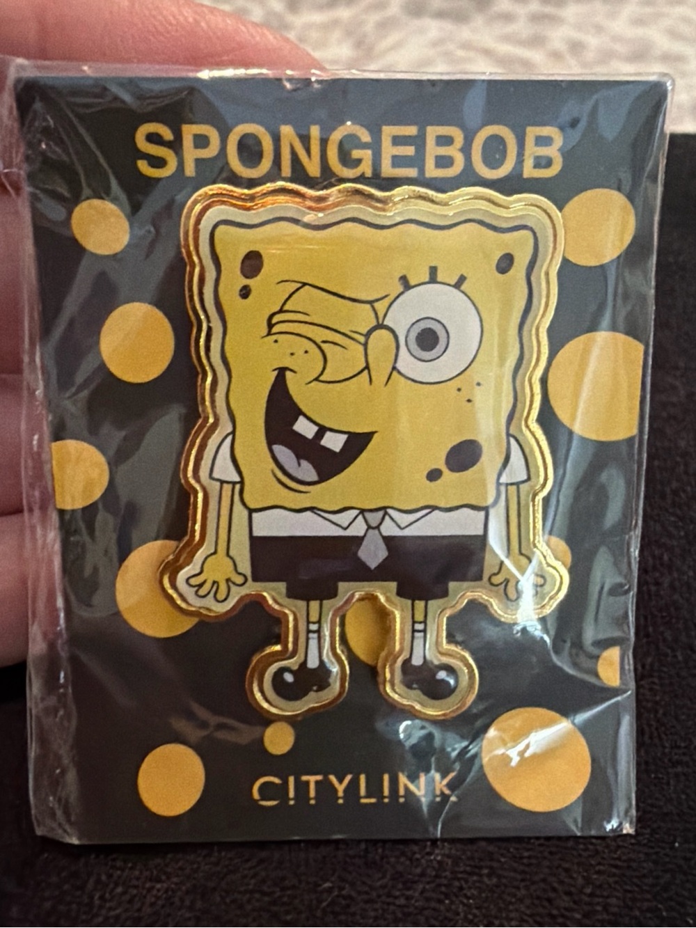 New SpongeBob SquarePants Enamel Pin Nickelodeon Asia Hologram Citylink
